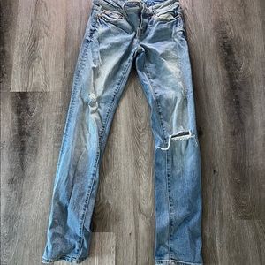 American eagle Light ripped jeans size 0